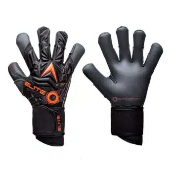 כפפות שוער- Elite Titanium Orange שתי הכפפות אחת הפוכה כלפי חוץ עם הכף