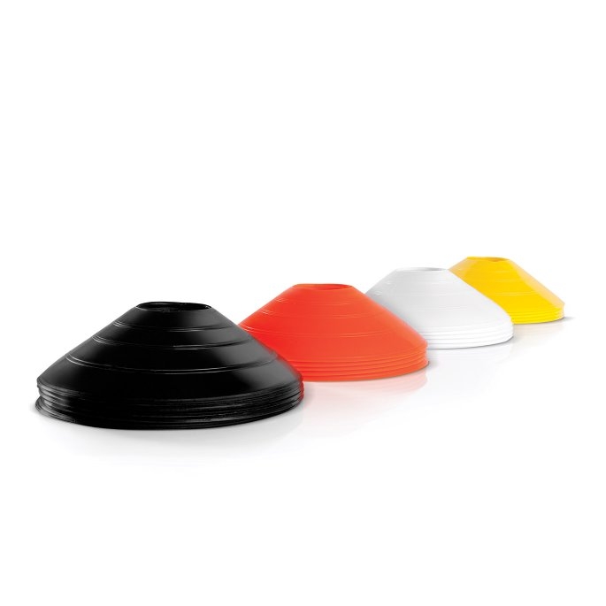 כיפות סימון לאימון - Agility Cones מסודרים לפי צבעים
