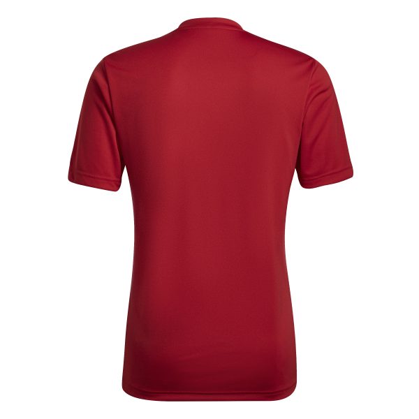 חולצת אדידס קצרה בצבע מאדום פסים באלכסון בצבע בורגונדי
