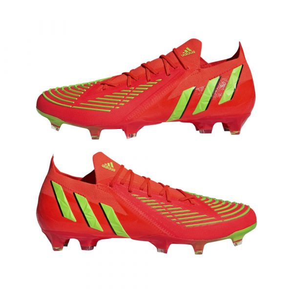 נעלי כדורגל אדידס עם שרוכים ופקקים צבע כתום וירוק זוהר