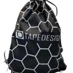 תיק שק לחדר כושר מבית TAPEDESIGN שחור רשת כוורת דבורים בלבן
