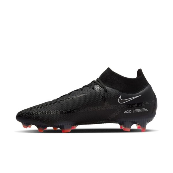 נעלי כדורגל נייק גבוהות מקצועיות Nike Phantom GT2 Dynamic Fit Elite FG - Red צבע שחור פקקים אדומים