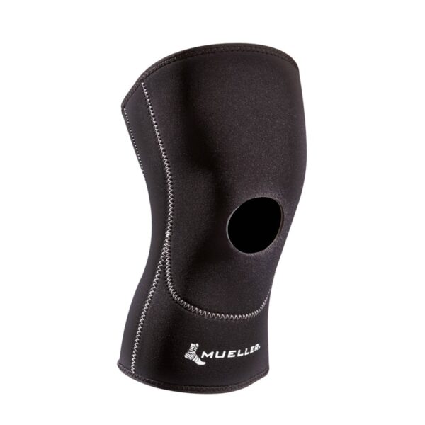 Open Patella Knee Sleeve - מגן לדלקת בברך של Mueller שחור עם חור לפיקה