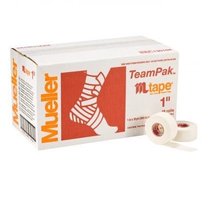 טייפ TapeWrap Premium לתמיכה, קיבועים ועצירת דימומים של Mueller24 גלילים של טייפ לבן מבית מולר