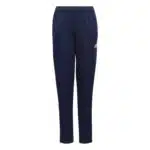 מכנס אימון ילדים כחול Entrada 22 Training Pants Blue JR כחול לאימון עם כיסים ורוכסנים בקרסול לילדים מקדימה