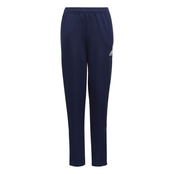 מכנס אימון ילדים כחול Entrada 22 Training Pants Blue JR כחול לאימון עם כיסים ורוכסנים בקרסול לילדים מקדימה