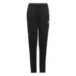 מכנס אימון ילדים שחור Entrada 22 Training Pants Black Jr שחור עם כיסים ורוכסנים בקרסול לילדים מקדימה