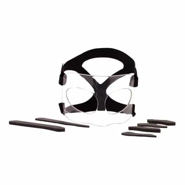 Face Guard - מסיכת פנים השומרת על האף של Mueller להגנה על האף עם גומייה שחורה לראש