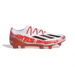 נעלי כדורגל אדידס לבנות עם אדום וקצת שחור בסגנון של מסי