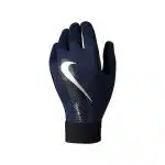 כפפת כדורגל לילדים Nike Therma-FIT Academy גב כף היד עם ווי לבן וכיתוב בקטן