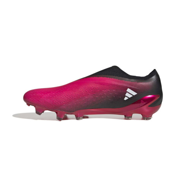 נעלי כדורגל אדידס ורודות X Speedportal+ FG ללא שרוכים