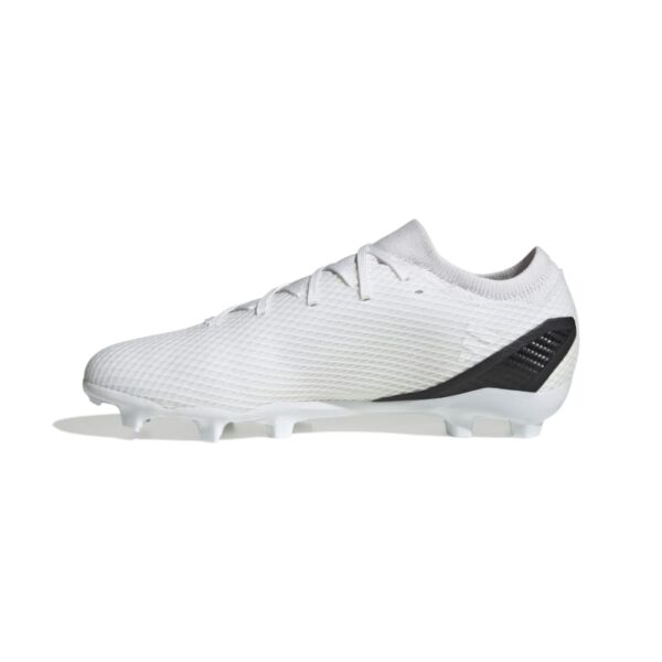 נעלי כדורגל אדידס לילדים ולבוגרים X Speedportal.3 FG צבע לבן כתם שחור בעקב