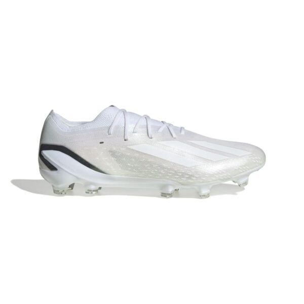נעלי כדורגל אדידס X Speedportal.1 FG צבע לבן קרם שני גלים שחורים בעקב