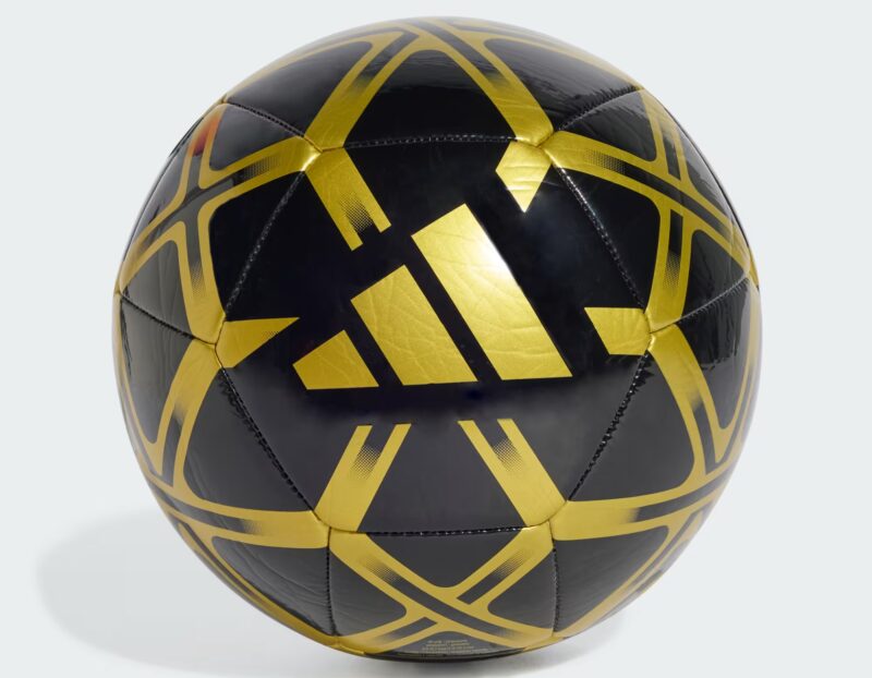 כדור כדורגל אדידס שחור זהב - Adidas Starlancer Club Ball Black Gold